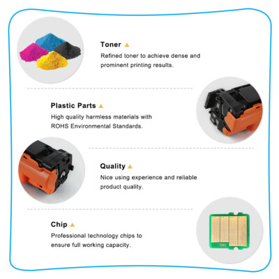 4 Pack for Samsung CLT-K504S 504S Toner SL-C1860FW SL-C1810W CLX4195FW C1810