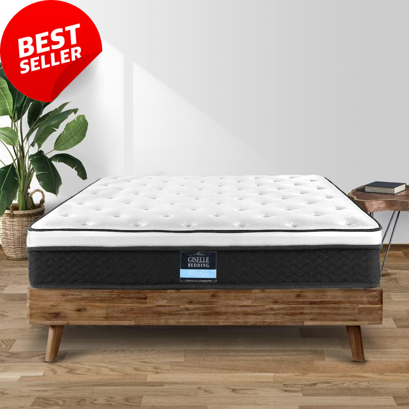 King Single Mattress 21cm Innerspring Bonnell Spring Foam Breathable Warranty