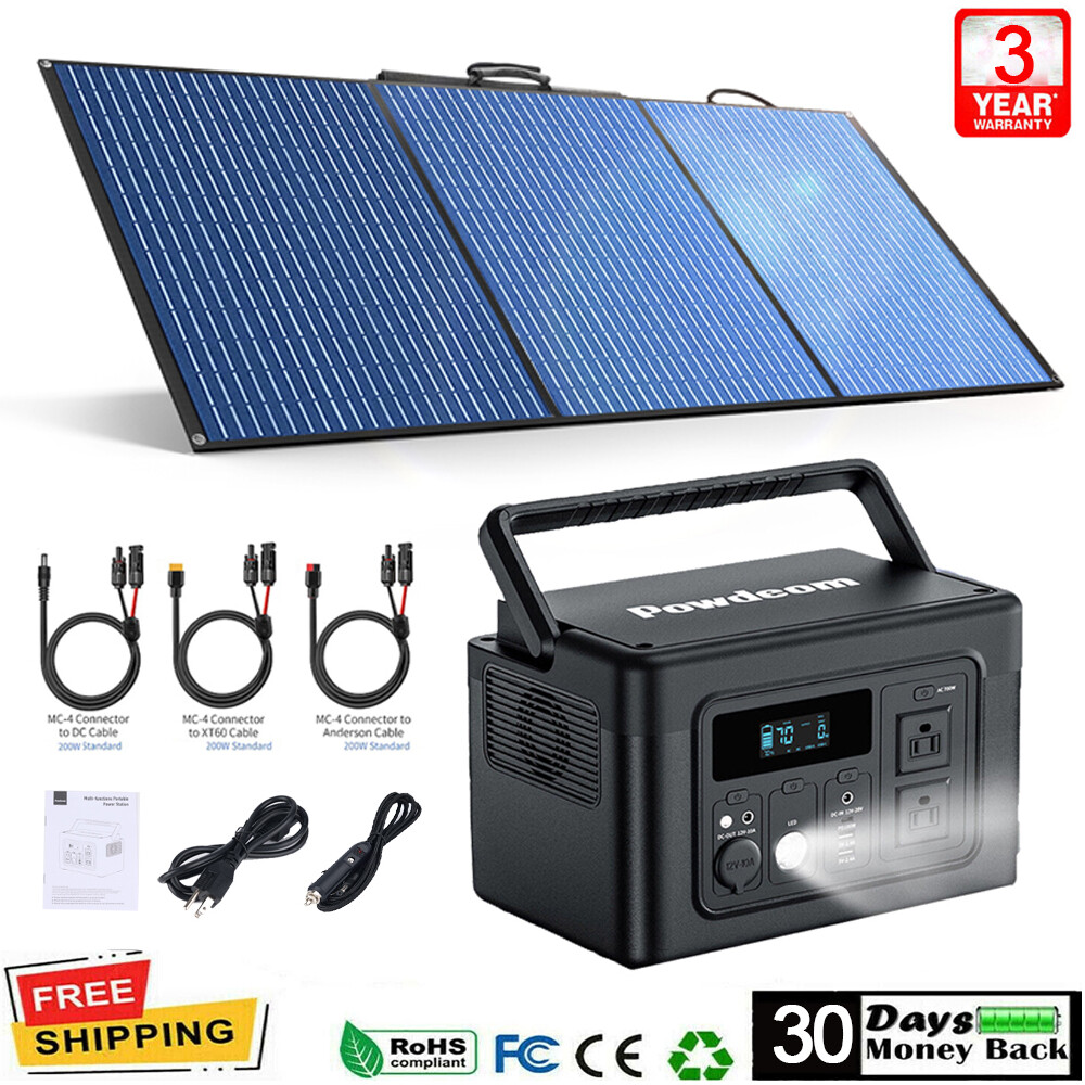 Portable Power Station 614wh Lifepo4 700w Solar Generator Camping