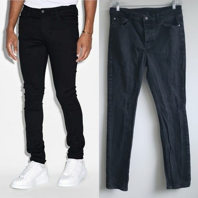 Ksubi Van Winkle Solid Black Mid Rise Jeans