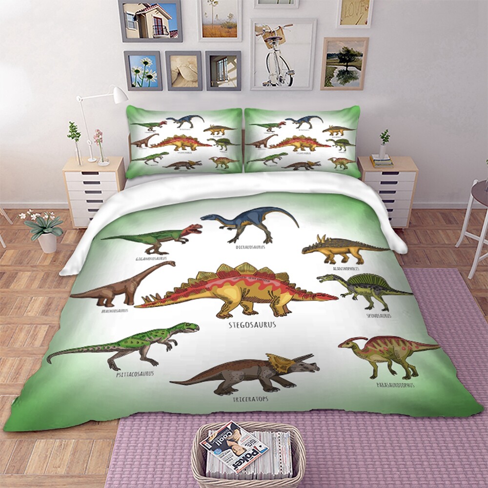 Dinosaur Animal Doona/Duvet Quilt Cover Set Single/Double/Queen/King