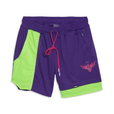 Баскетбольные шорты Puma Melo X Toxic Ralph Мужские фиолетовые повседневные спортивные штаны 62