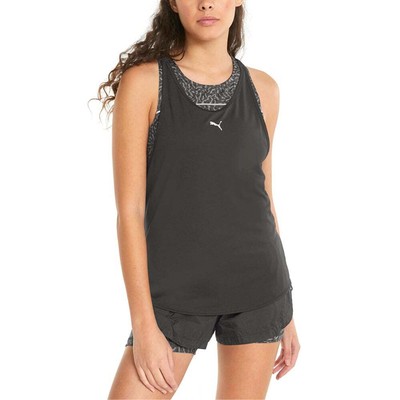 

Майка Puma Run 5K Scoop Neck Athletic женская черная повседневная спортивная 521479-01, Черный