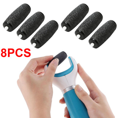 8x Replacement Roller Heads for Amope Pedi Perfect Electronic Foot File Refill