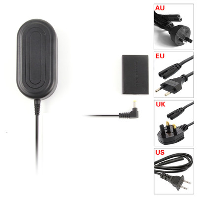 AC Power Supply Adapter ACK-E17 + DC Coupler DR-E17 Kit for Canon EOS M3 M5 M6