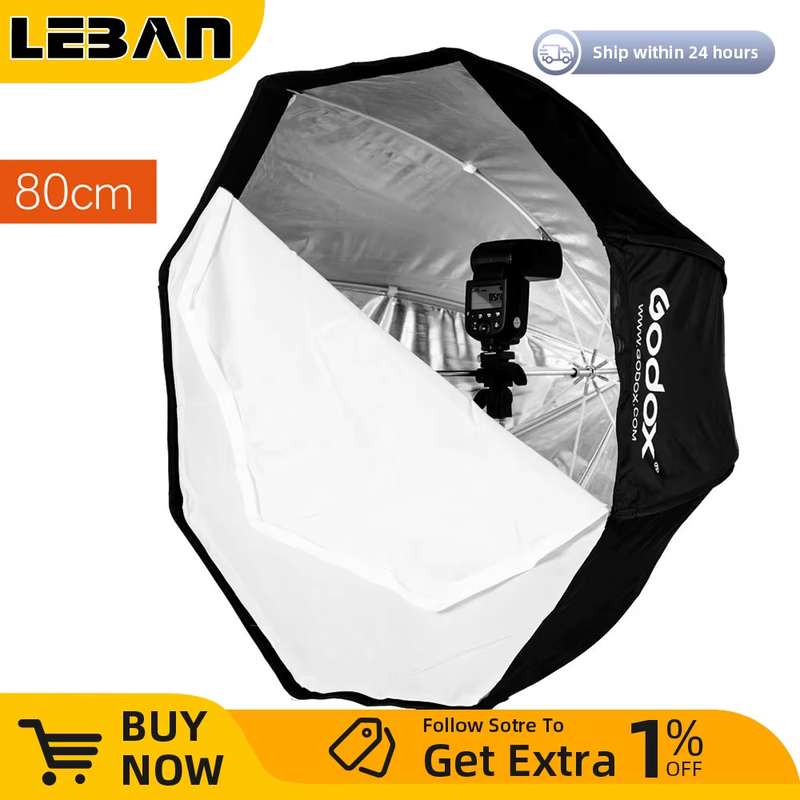 Portabl 80cm/31.5in Octagon Flash Softbox Umbrella Brolly Reflector Flash light