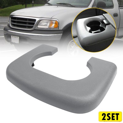 2X For Ford F150 97-03 Center Console Cup Holder Armrest Pad Replacement Light G