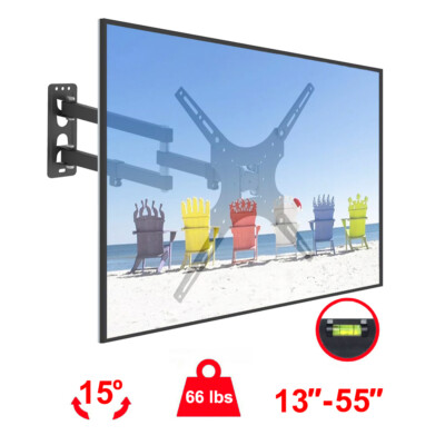Full Motion HDTV TV Wall Mount Bracket 23 32 36 40 42 43 46 49 50 52 55 LCD LED