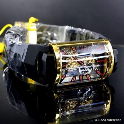 Pre-owned Invicta Vintage Mechanical Skeletonized Ghost Bridge Capsule 29mm Watch