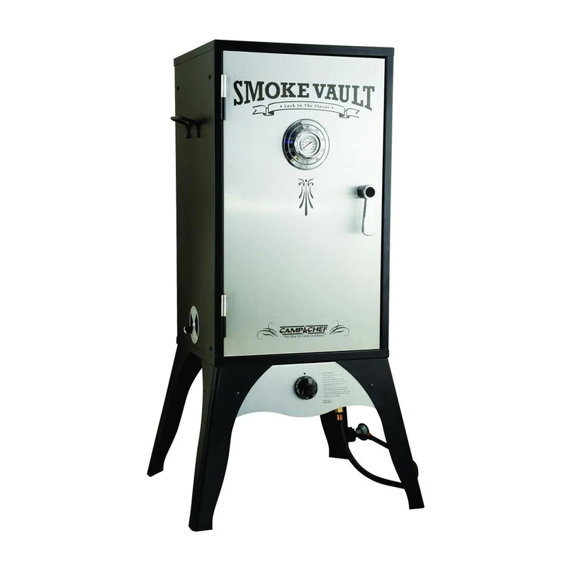 Smoke Vault 18 in. Propane Gas Smoker Adjustable Heat Contro