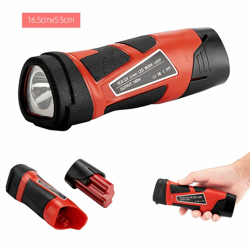 LED Work Light Flashlight For Milwaukee M12 12V Li-Ion Battery Torches Lamp Floo