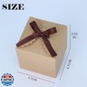 Brown Gift Boxes with Ribbon – 4x4x4