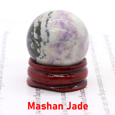 30MM Round Gemstone Ball Mineral Natural Healing Crystals And Stones With Stand