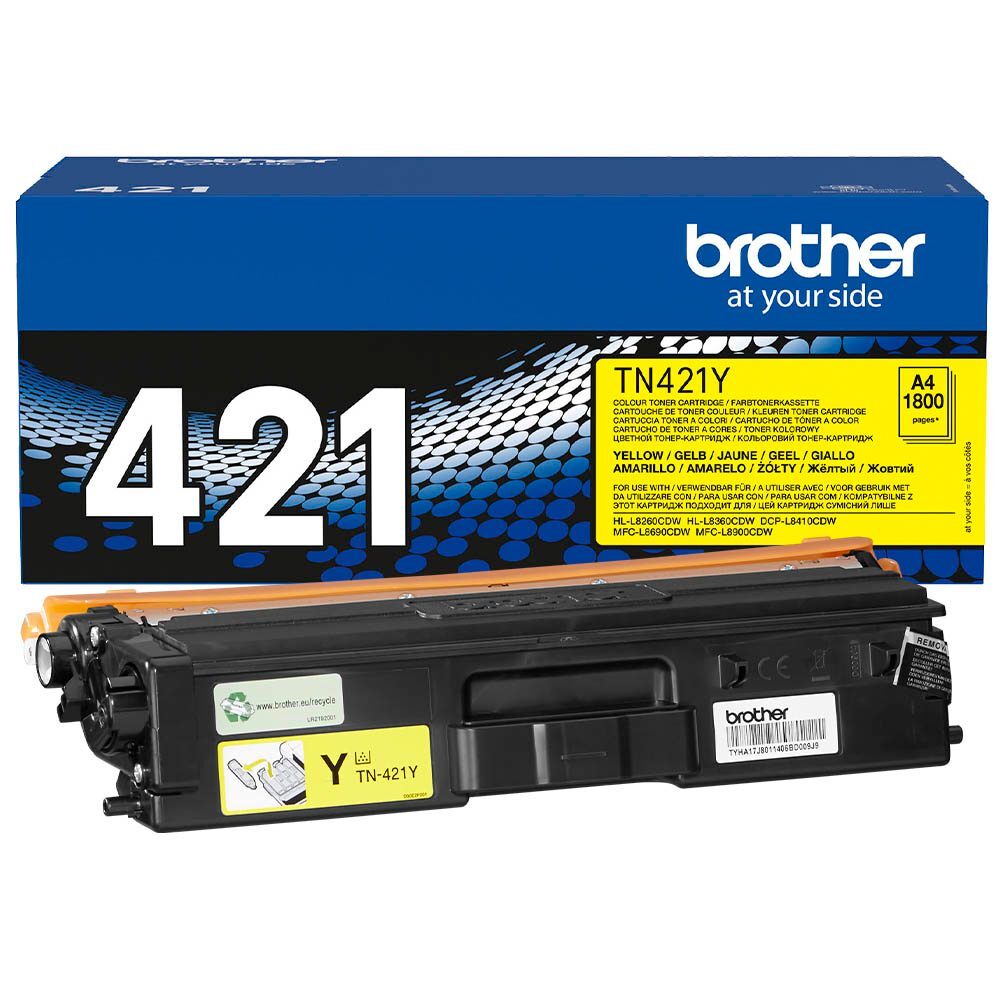 brother TN-421 Y Gelb Toner Original  ca. 1800 Seiten yellow TN 421 Y