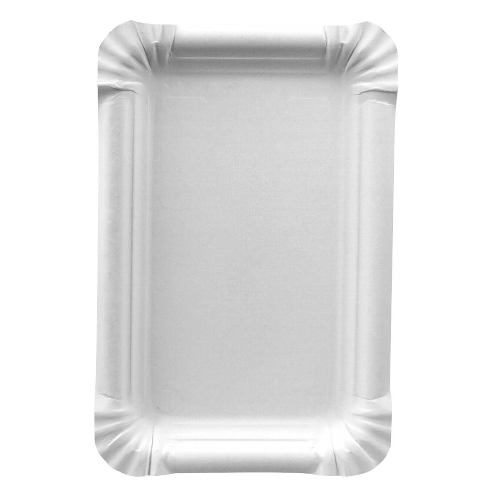 1000 Pappteller eckig 13 X 20 cm Pappe FSC®-zertifiziert Imbissteller Teller