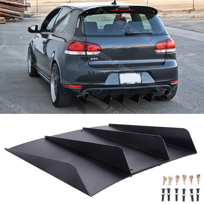 Mk5 Mk6 Mk7 7.5 Rear Diffuser 4-fin Bumper Splitter Spoiler Body Kit