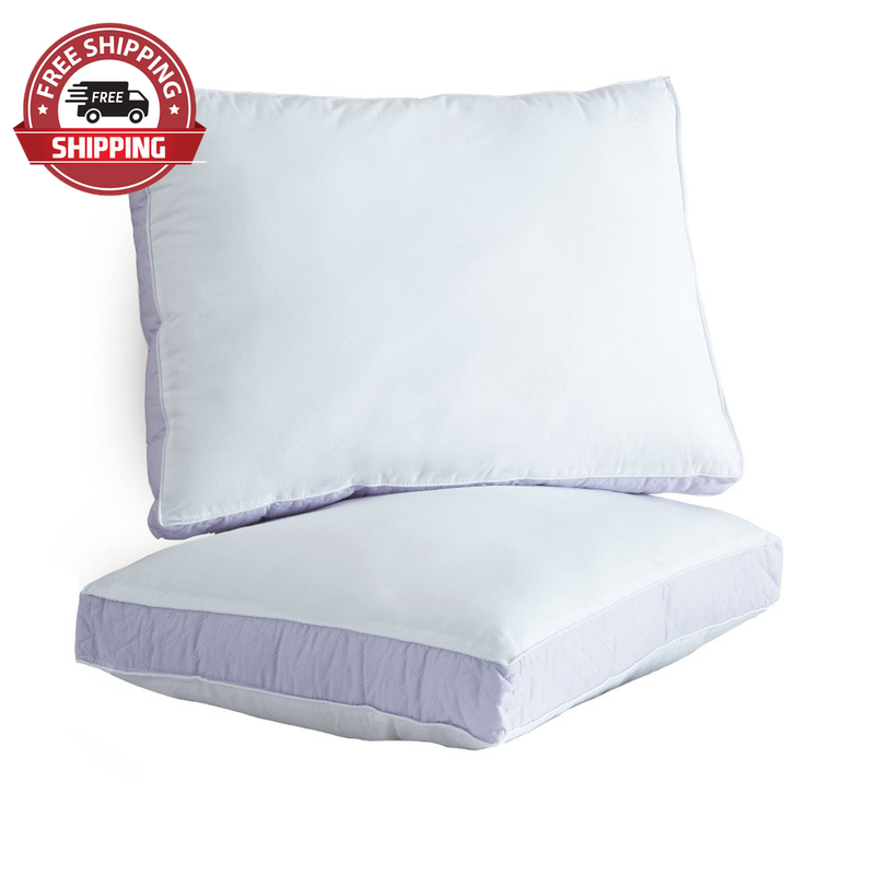 Ultrasoft Quilted Sidewall Bed Pillows, Extra Firm, Set of 2