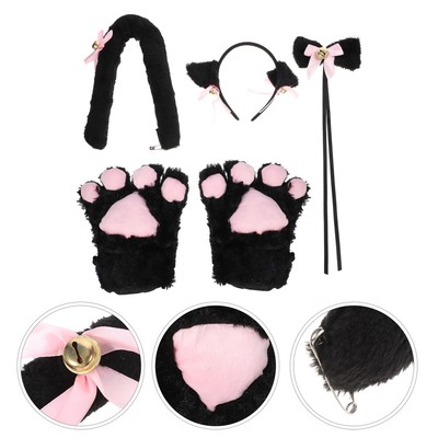 5 Pcs Cat Costumes Cat Paws Cat Maid Outfit Cat Cosplay Cat Tail Cosplay