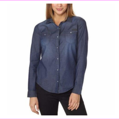 calvin klein women's denim shirt