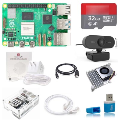 Raspberry Pi 5 4gb 8gb Ram Starter Kit Power Supply Camera Case Active Cooler