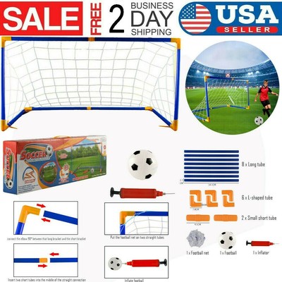 Team Sports Set Of 2 Soccer Goal For Backyard Toddlers Kids