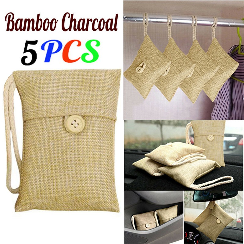 10X Natural Bamboo Charcoal Fridge Car Room Wardrobe Deodora