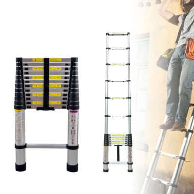 3.8M Teleskopleiter Aluminiumleiter Mehrzweckleiter Stehleiter Ladder Max 150kg