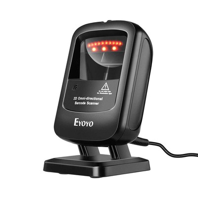 1d 2d Desktop Barcode Scanner Omnidirectional Handsfree Usb Wired Barcode Reader