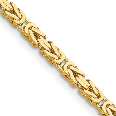 Pre-owned Superdealsforeverything Real 14kt Yellow Gold 22 Inch 2.5mm Byzantine With Lobster Clasp Chain; 22 Inch