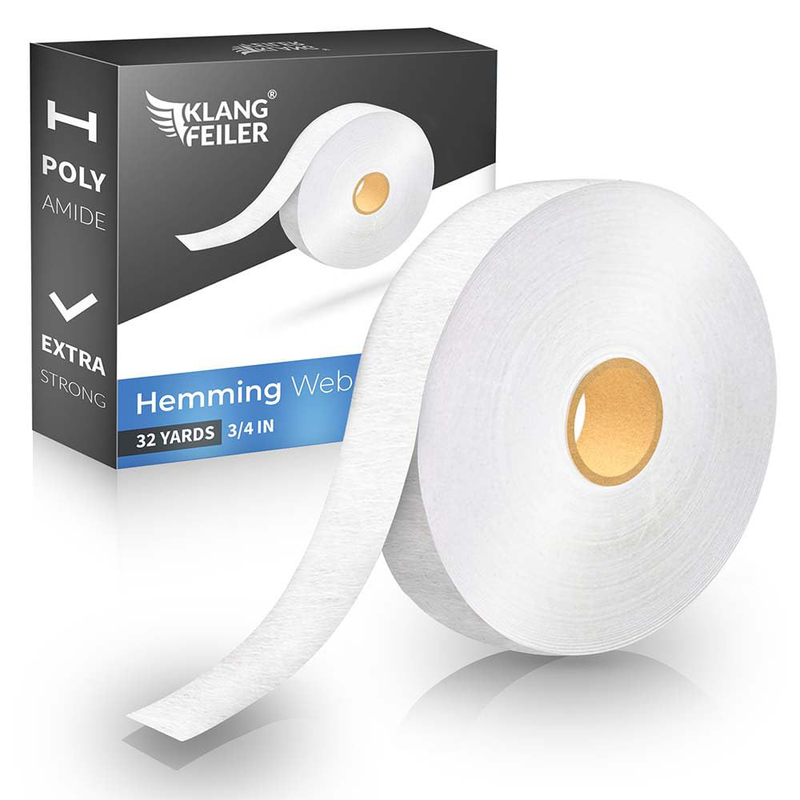 Klangfeiler Hemming Tape 30m Extra Strong Iron On Adhesive for Curtains Fabric
