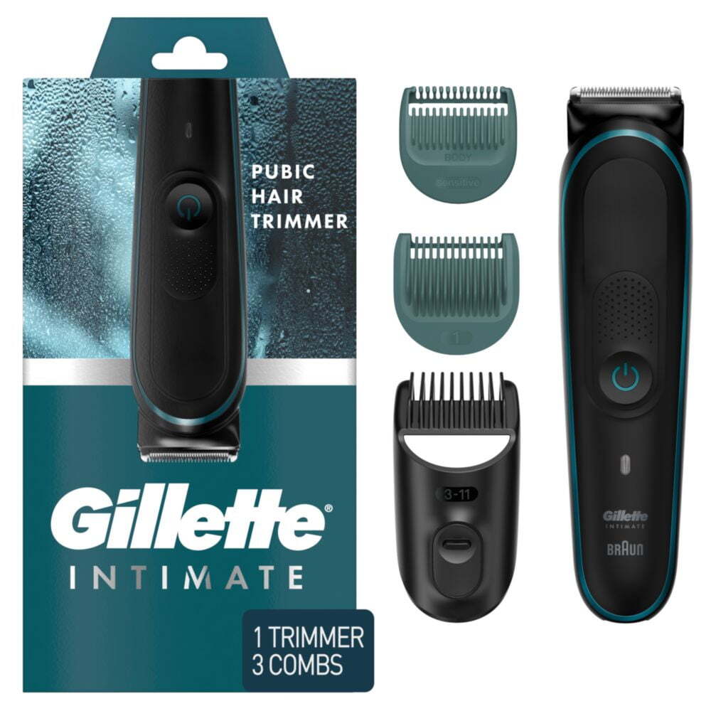 Gillette Intimate i5 Men's Pubic Hair Trimmer for Men, Water