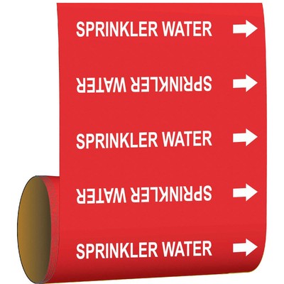 BRADY 15593 Pipe Markr,Sprinkler Water,12in H,12in W 8VXV8