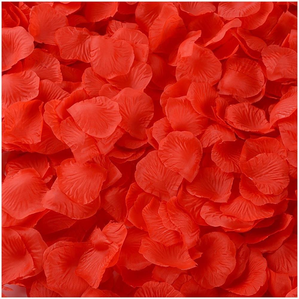 Confezione 144 Pezzi Petali Di Stoffa Rossi Decorazione Vetrine Matrimonio dfh