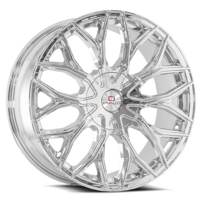 22'' Cavallo CLV-37 Nano Chrome 22x9.5 Wheel 5x115 5x120 15mm Rim