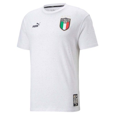 

Puma Figc Ftblculture Graphic Crew Neck Футболка с коротким рукавом мужская белая спортивная, Белый, Puma Figc Ftblculture Graphic Crew Neck Short Sleeve T-Shirt