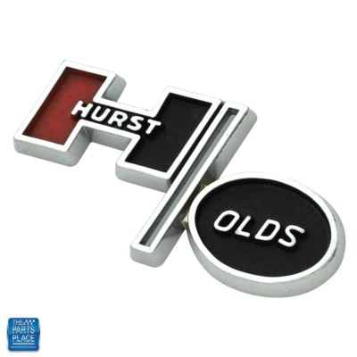 1973-75 Oldsmobile Cutlass Hurst Olds Console Shift Emblem - Plastic 