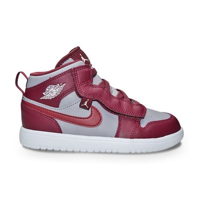 

Детские кроссовки Nike Jordan 1 Mid Alt (PS) — DQ8427 615 — вишневый красный белый, Air Jordan 1 ALT