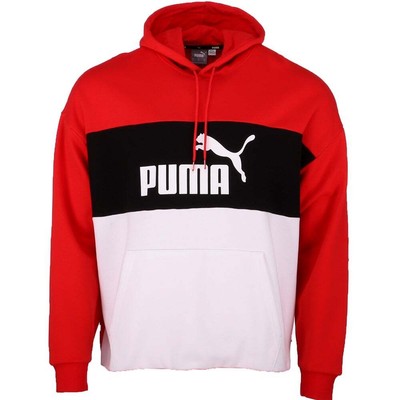 

Puma Ess+ Colorblocked Pullover Hoodie Mens Red Casual Topwear 67461211, Красный