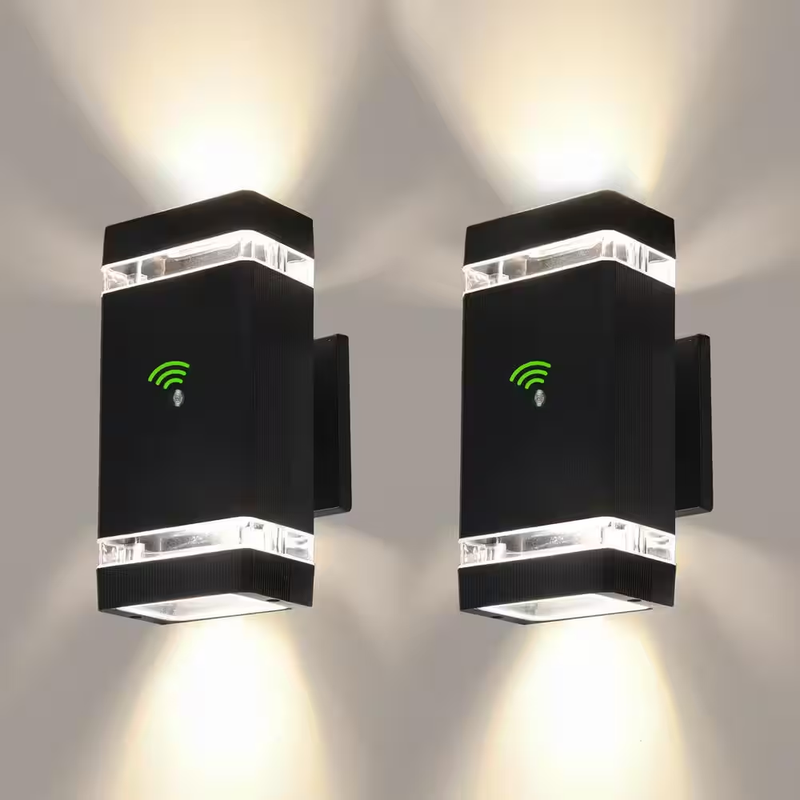 Modern Wall Sconce Lamp Light Outdoor Indoor Lightening Fixture LED (2-Pack)