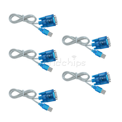 1-10x USB to RS232 Serial Port 9Pin DB9 Cable Serial COM Port Adapter Convertor
