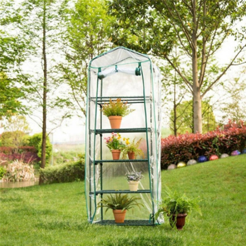 2//3//4//5 Tiers Greenhouse Cover Walk In Grow Bag Garden Plant Shed Tunnel PVC
