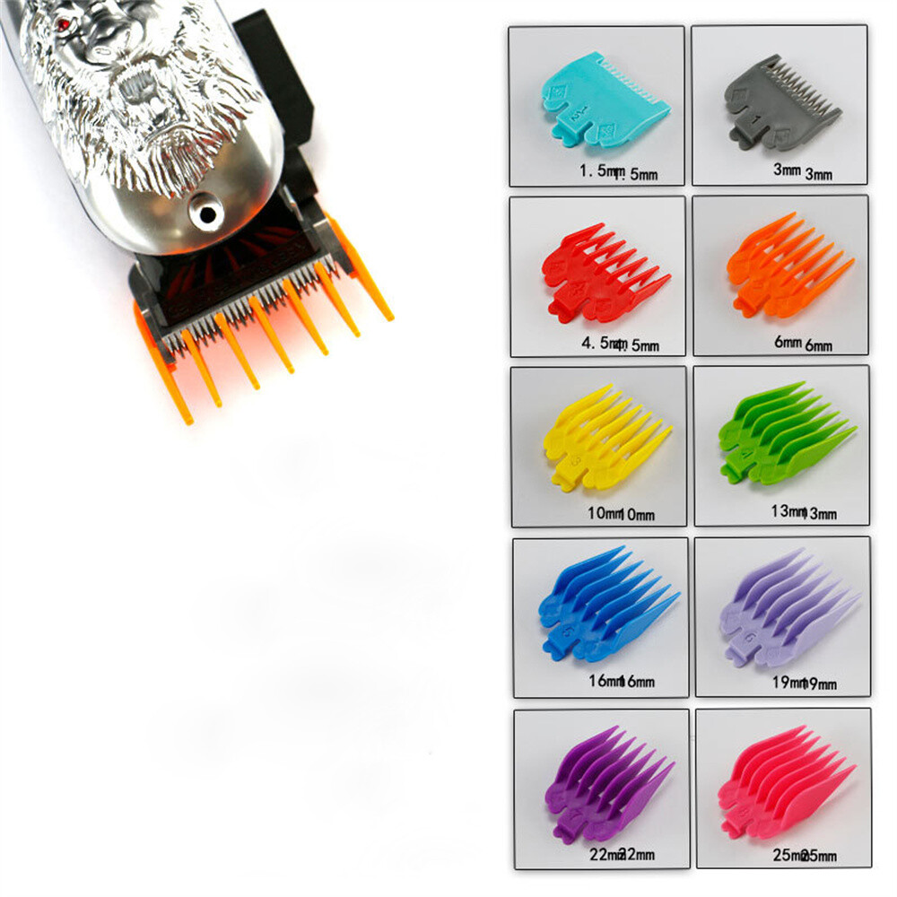 10PCS/Set Multi-color Guide Limit Comb Trimmer Kit Hair Trimmer Clipper Comb