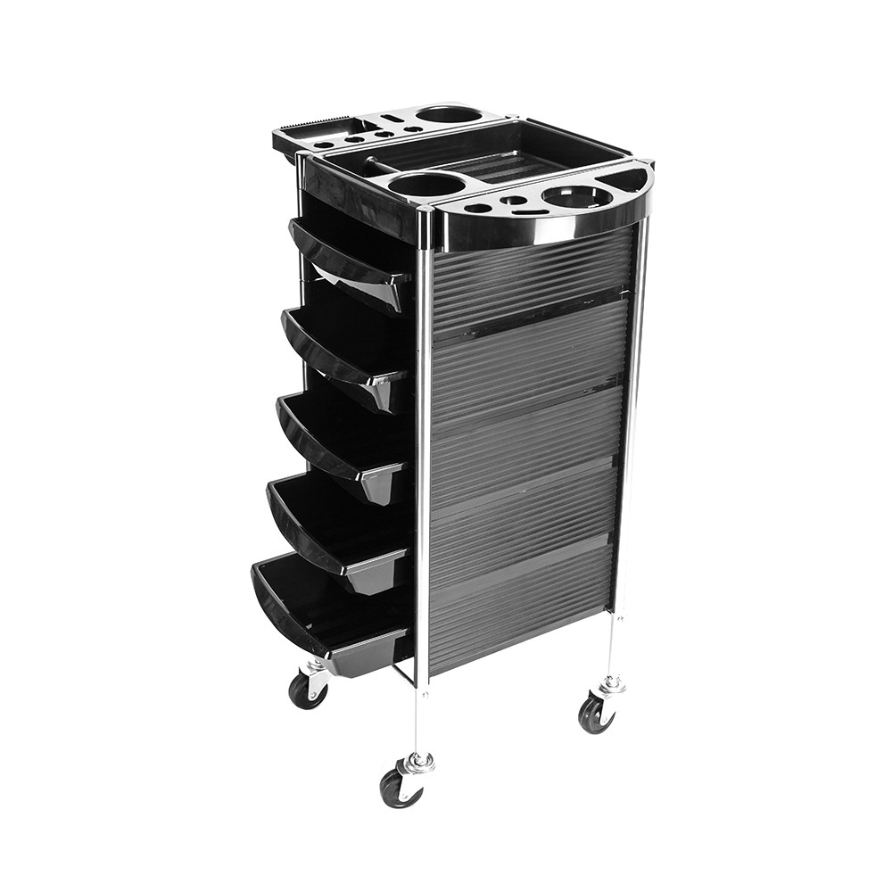 5 Tiers Hairdresser Beauty Storage Trolley Storage Hair Rolling