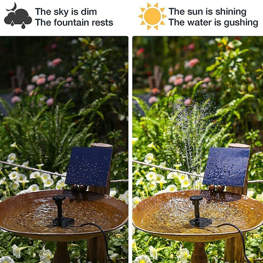 220L/H Solar Panel Powered Water Feature Pump Garden Pool Pond Aquarium Fountain