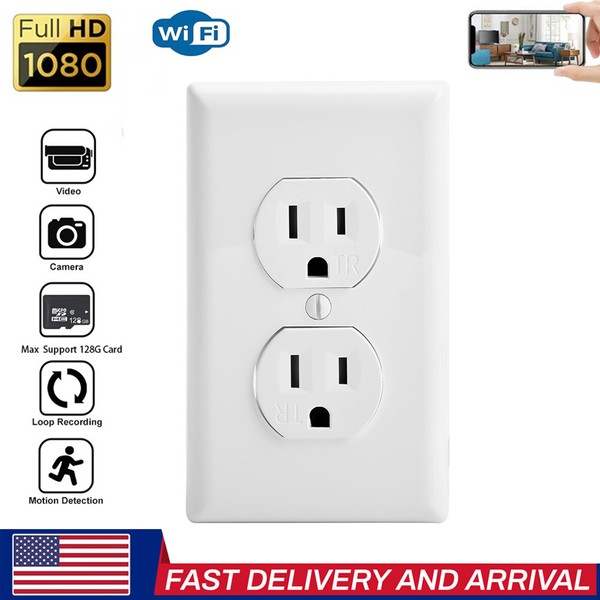 WifI Wall AC Outlet Camera 1080P HD IP Home Security Camera Audio Video Recorder - Image 13