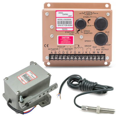 Electronic Engine Governor Speed Controller Magnetic Speed Sensor Actuator Kit