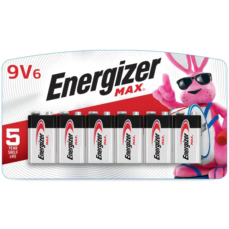 (2/6 Pack), 9-volt Alkaline Batteries