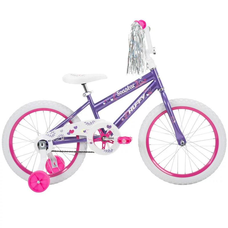 18 Inches Sea Star Kids Bike For Girls Ages 4 And Up Metallic Purple Bicycle