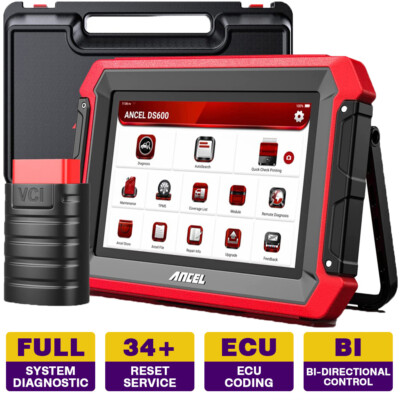 ANCEL DS600 Bi-Directional OBD2 Scanner Auto Diagnostic Tool Coding TPMS Tablet