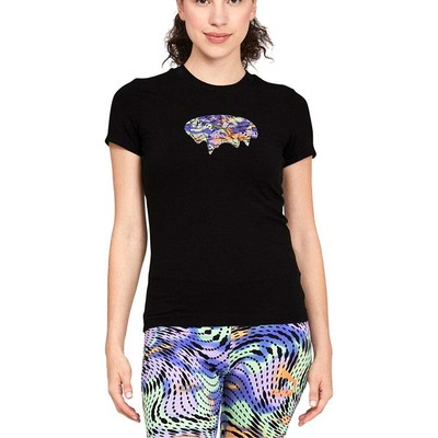 

Puma Classics Slim Graphic Crew Neck Short Sleeve T-Shirt Womens Black Casual To, Черный